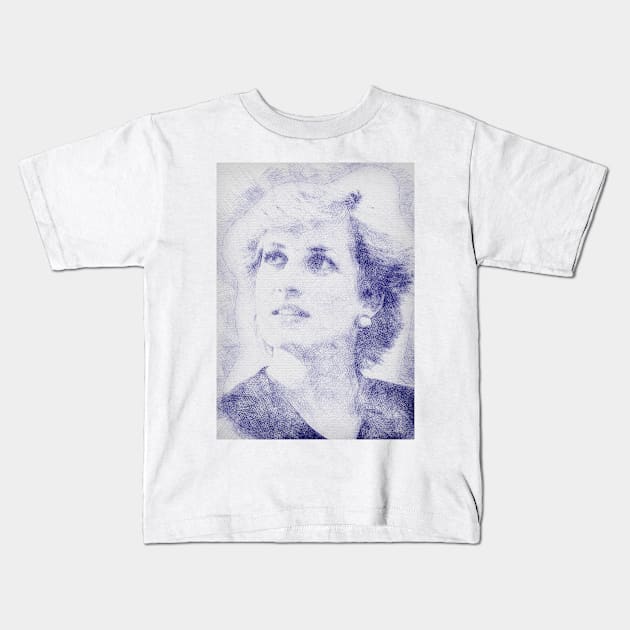 diana princess Kids T-Shirt by pucil03